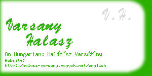 varsany halasz business card
